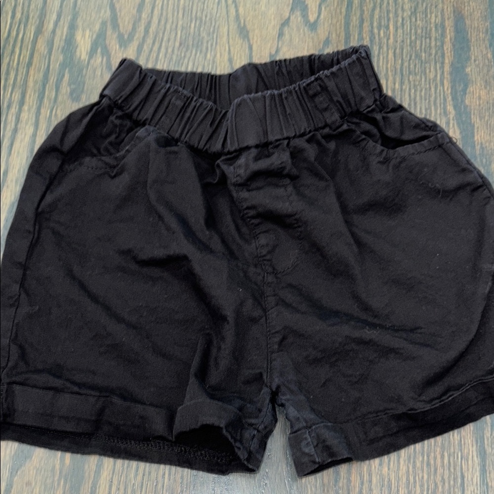 Black Elastic Waist Shorts girls size 7-8
